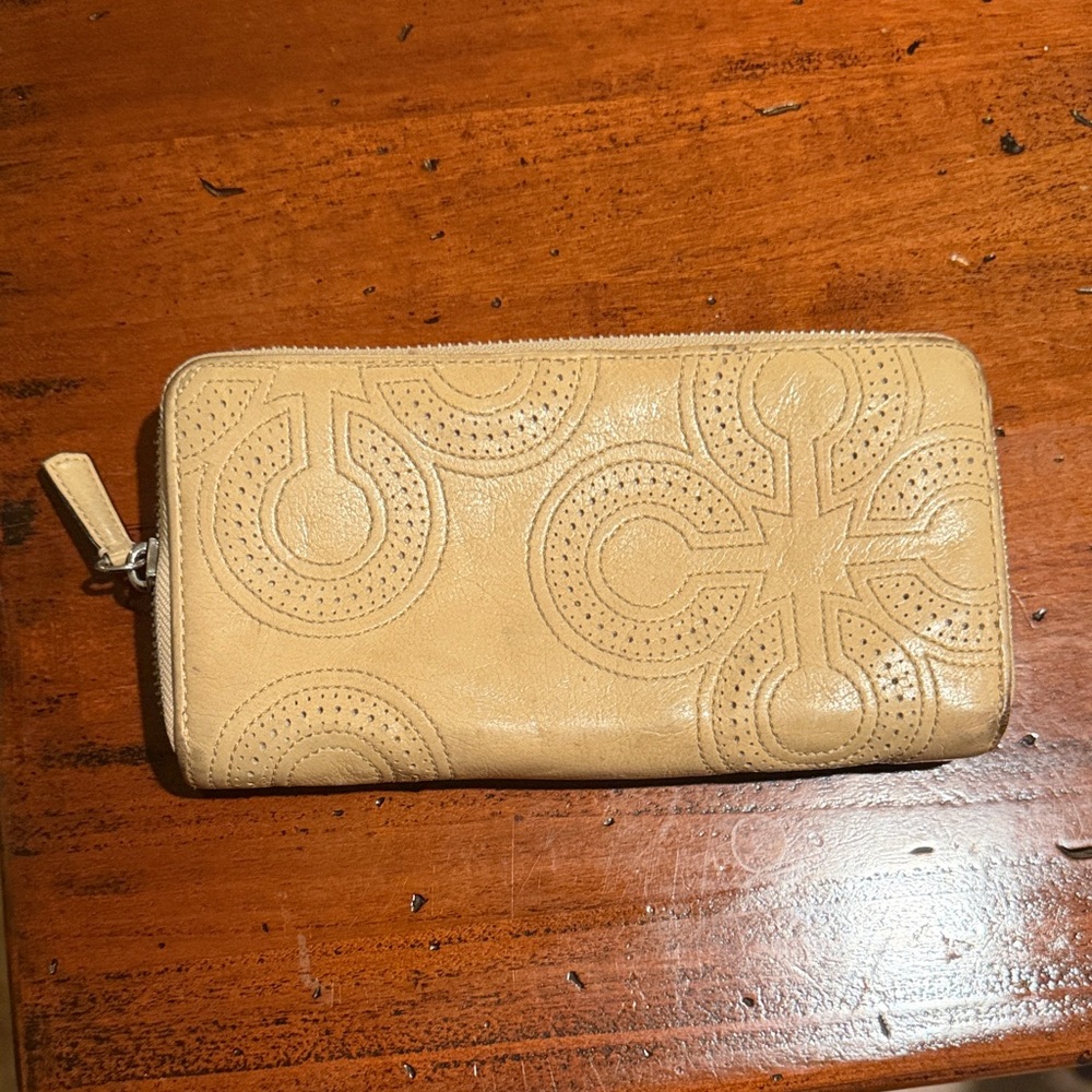 Tan Leather Women's Coach Wallet